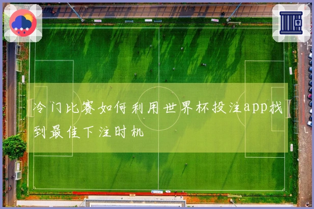 冷门比赛如何利用世界杯投注app找到最佳下注时机
